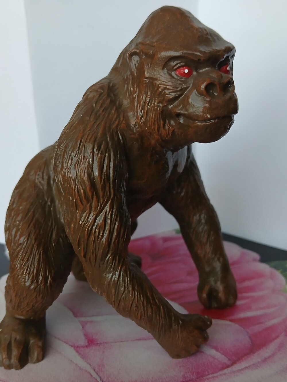 Vintage Ape Figure With Red Eyes- Dated - 4.5"